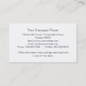 Kolibri Falkemotte Visitenkarte (Rückseite)