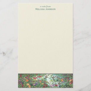 Kolibri-Falsches-Buntglas-Personalisierter-Name Briefpapier