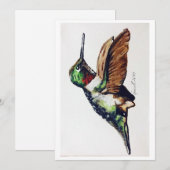 Kolibri Feiertagskarte (Vorne/Hinten)