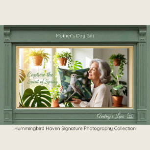 Kolibri-Feinart-Geschenk für Mama Zierkissen
