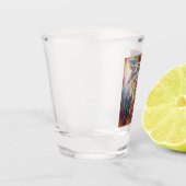 Kolibri-Flug-weiche Pastell-Kunst Schnapsglas (Links)