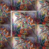 Kolibri-Flug-weiche Pastell-Kunst Stoff (Kachel)
