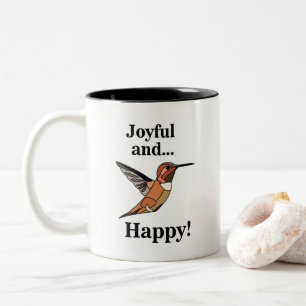 Kolibri Fröhliche Und Glückliche Vogelliebhaber Zweifarbige Tasse