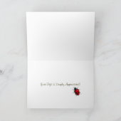 Kolibri, Gänseblümchen, Marienkäfer: Danke (Innenseite)