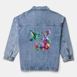 Kolibri-Garten-Denimjacke Jeansjacke