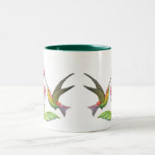 Kolibri-Garten Zweifarbige Tasse (Mittel)