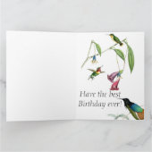 Kolibri-Geburtstags-große Gruß-Karte Karte (Innenseite)