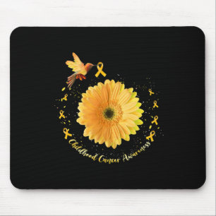 Kolibri Gelbe Sonnenblume Kindheit Krebs Auszeichn Mousepad