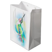 Kolibri-Gesang Mittlere Geschenktüte (Rückseite Schrägansicht)