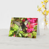 Kolibri-Gruß-Karte Karte (Gelbe Blume)