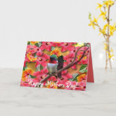 Kolibri-Hafen-glückliche Mutter-Tageskarte Karte (Gelbe Blume)