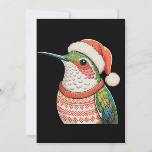 Kolibri-Hässlicher-Schwester-Weihnachtsmann-Hut-Ch Feiertagskarte