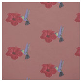 Kolibri-Hibiskus-Blumenkunst Stoff (Muster)
