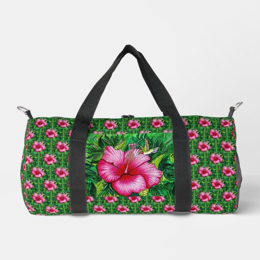 Kolibri Hibiskus Duffle Bag (Vorderseite)