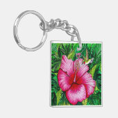 Kolibri Hibiskus Schlüsselanhänger (Vorderseite links)
