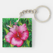 Kolibri Hibiskus Schlüsselanhänger (Rückseite)