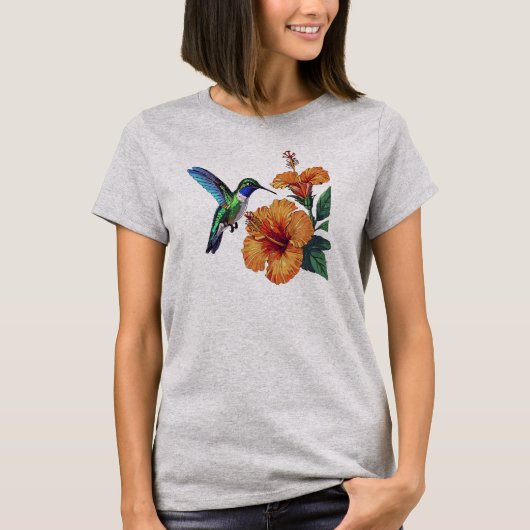 Kolibri Hibiskus T-Shirt (Vorderseite)