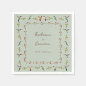 Kolibri-Hochzeit Serviette (Vorderseite)