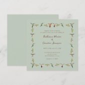 Kolibri-Hochzeitseinladung (Vorne/Hinten)