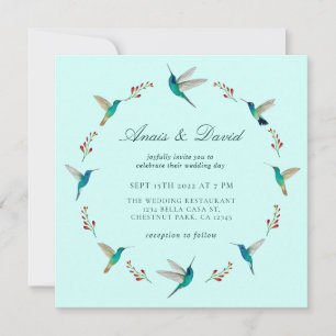 Kolibri-Hochzeitseinladung Ankündigung