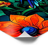 Kolibri im Sonnenlicht Poster (Ecke)