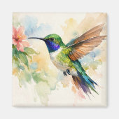 Kolibri in Aquarell Magnet (Vorne)
