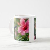 Kolibri in Blüte Kaffeetasse (Vorderseite Links)