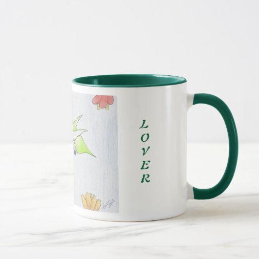Kolibri in der Blumen-Tasse Tasse (Rechts)