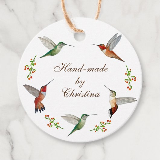 Kolibri individuell geschenkanhänger (Vorderseite)