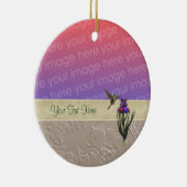 Kolibri-Iris-Blume Ihre Foto-Verzierung Keramik Ornament (Rechts)