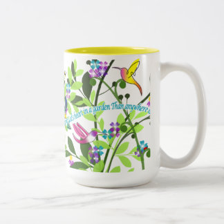 Kolibri-Kaffee-Tasse 15 Unze-Gelb Zweifarbige Tasse