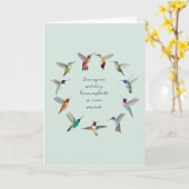 Kolibri  karte (Gelbe Blume)