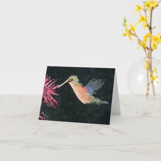 Kolibri Karte (Gelbe Blume)