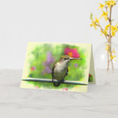 Kolibri Karte (Gelbe Blume)
