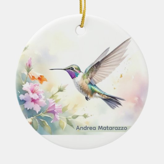 Kolibri Keramik Ornament (Vorne)