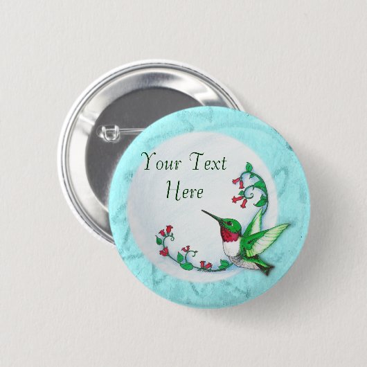Kolibri-Knöpfe Button (Vorne & Hinten)