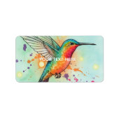 Kolibri-Kunst Adressaufkleber (Vorne)
