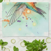 Kolibri-Kunst Geschirrtuch (Gefaltet)