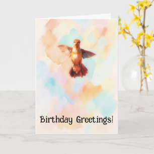 Kolibri-Kunst-Schöne-Birthday-Karte Karte