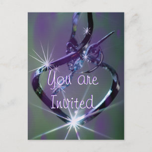 Kolibri lavendel & blaugrüne Postkarte - für jeden