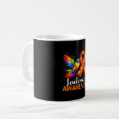 Kolibri Leukämie-Bewusstsein bunt Kaffeetasse (Vorderseite Links)