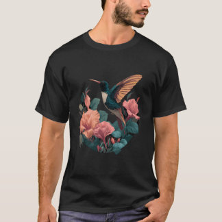 Kolibri-Liebhaber-Motiv Farbige tropische Tier A T-Shirt