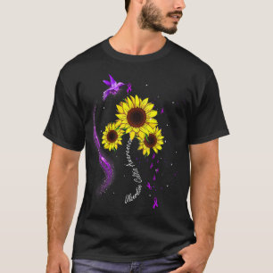 Kolibri Lila Sonnenblume Colitis ulcerosa Erw T-Shirt