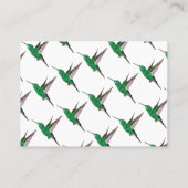 Kolibri mächtig, Standardlech Visitenkarte (Rückseite)