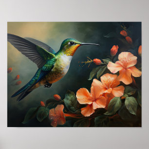 Kolibri-Malerei Kunst Druck Poster