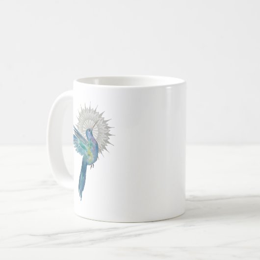 Kolibri-Mandala Kaffeetasse (Vorderseite Links)
