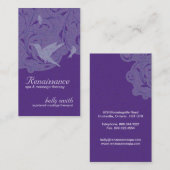 Kolibri-Massage-Therapeut-Visitenkarten Visitenkarte (Vorne/Hinten)