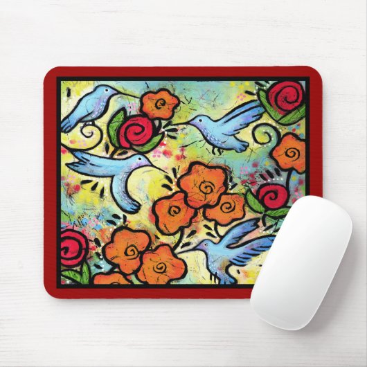 Kolibri-Mausunterlage - 9,25" x 7,75" Mousepad (Mit Mouse)