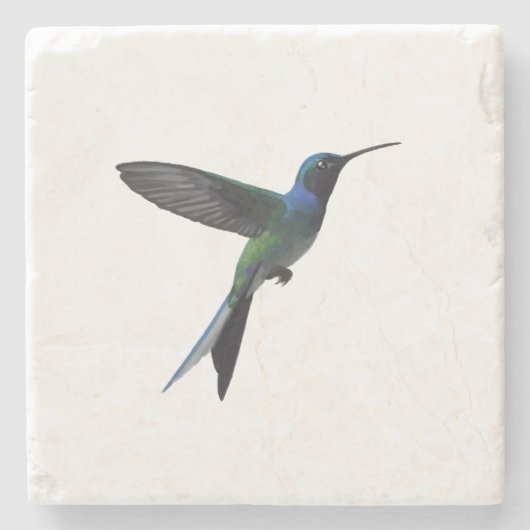 Kolibri Minimalist Steinuntersetzer (Vorderseite)