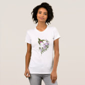 Kolibri mit Blumen 1 T-Shirt (Vorne ganz)